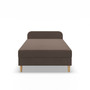 Čalouněná postel CASPE s čelem 120x200 cm s pružinovou matrací Hnědá - galerie #1