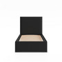 Čalouněná postel PAOLA 90x200 cm s roštem Černá - galerie #1