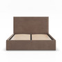 Čalouněná postel PAOLA 140x200 cm s roštem Hnědá - galerie #1