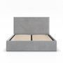 Čalouněná postel PAOLA 140x200 cm s roštem Šedá III - galerie #1