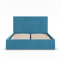 Čalouněná postel PAOLA 160x200 cm s roštem Modrá - galerie #1
