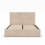 Čalouněná postel PAOLA 160x200 cm s roštem Béžová - galerie #1