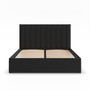 Čalouněná postel POLLA 140x200 cm s roštem Černá - galerie #1