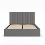 Čalouněná postel POLLA 160x200 cm s roštem Šedá - galerie #1