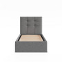 Čalouněná postel SORIA 90x200 cm s roštem Šedá - galerie #1