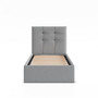 Čalouněná postel SORIA 90x200 cm s roštem Šedá I - galerie #1