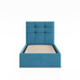 Čalouněná postel SORIA 90x200 cm s roštem Modrá - galerie #1