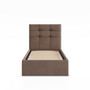 Čalouněná postel SORIA 90x200 cm s roštem Hnědá - galerie #1