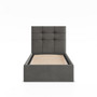 Čalouněná postel SORIA 90x200 cm s roštem Šedá II - galerie #1