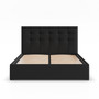 Čalouněná postel SORIA 140x200 cm s roštem Černá - galerie #1