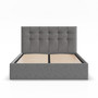 Čalouněná postel SORIA 180x200 cm s roštem Šedá - galerie #1