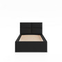 Čalouněná postel BORGO 90x200 sm s roštem Černá - galerie #1
