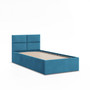 Čalouněná postel BORGO 90x200 sm s roštem Modrá