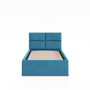 Čalouněná postel BORGO 90x200 sm s roštem Modrá - galerie #1