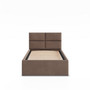 Čalouněná postel BORGO 90x200 sm s roštem Hnědá - galerie #1