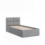 Čalouněná postel BORGO 90x200 sm s roštem Šedá III