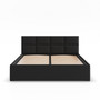 Čalouněná postel BORGO 140x200 cm s roštem Černá - galerie #1