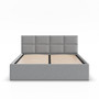 Čalouněná postel BORGO 140x200 cm s roštem Šedá I - galerie #1