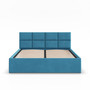 Čalouněná postel BORGO 140x200 cm s roštem Modrá - galerie #1