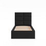 Čalouněná postel YORK 90x200 cm s roštem Černá - galerie #1