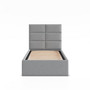 Čalouněná postel YORK 90x200 cm s roštem Šedá I - galerie #1