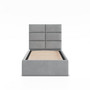 Čalouněná postel YORK 90x200 cm s roštem Šedá III - galerie #1