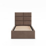 Čalouněná postel YORK 90x200 cm s roštem Hnědá - galerie #1