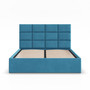 Čalouněná postel YORK 180x200 cm s roštem Modrá - galerie #1