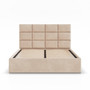 Čalouněná postel YORK 180x200 cm s roštem Béžová - galerie #1