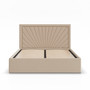 Čalouněná postel VASTO 140x200 cm s roštem Krémová - galerie #1