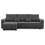Rohová rozkládací sedací souprava Modena I Tmavě šedá