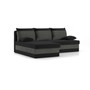 Rozkládací rohová sedací souprava DELI Černá/šedá Levá - galerie #4