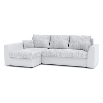 Rohová rozkládací sedací souprava PAUL látka v kombinaci s eko-kůží MODEL 3