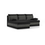 Rozkládací rohová sedací souprava DELI model 2 Černá/šedá Levá