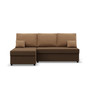 Rozkládací rohová sedací souprava DELI model 2 Hnědá/hnědá I - galerie #2
