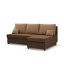 Rozkládací rohová sedací souprava DELI model 2 Hnědá/hnědá I - galerie #1