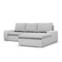 Rohová sedací souprava TORONTO Pravá Šedá/bílá