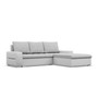 Rohová sedací souprava TORONTO Pravá Šedá/bílá - galerie #1