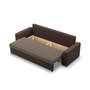 Rozkládací pohovka PAUL látka v kombinaci s eko-kůží Hnědá - galerie #3