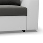 Rozkládací pohovka PAUL látka v kombinaci s eko-kůží Šedá/bílá II - galerie #5