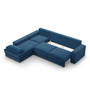 Rohová rozkládací sedací souprava FESTINA Levá Modrá - galerie #3