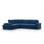 Rohová rozkládací sedací souprava FESTINA Levá Modrá - galerie #1