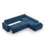 Rohová rozkládací sedací souprava FESTINA Pravá Modrá - galerie #3
