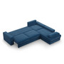 Rohová rozkládací sedací souprava FESTINA Pravá Modrá - galerie #2