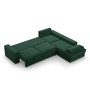 Rohová rozkládací sedací souprava FESTINA Pravá Zelená - galerie #2