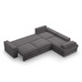 Rohová rozkládací sedací souprava FESTINA Pravá Šedá - galerie #2