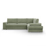 Rohová rozkládací sedací souprava FESTINA Pravá Zelená I - galerie #1