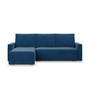 Rohová rozkládací sedací souprava LUCCA Modrá - galerie #2