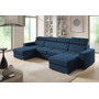 Rozkládací sedací souprava MONSUN U Modrá - galerie #1