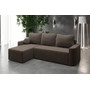 Rozkládací rohová sedací souprava ENZO Levá Hnědá - galerie #1